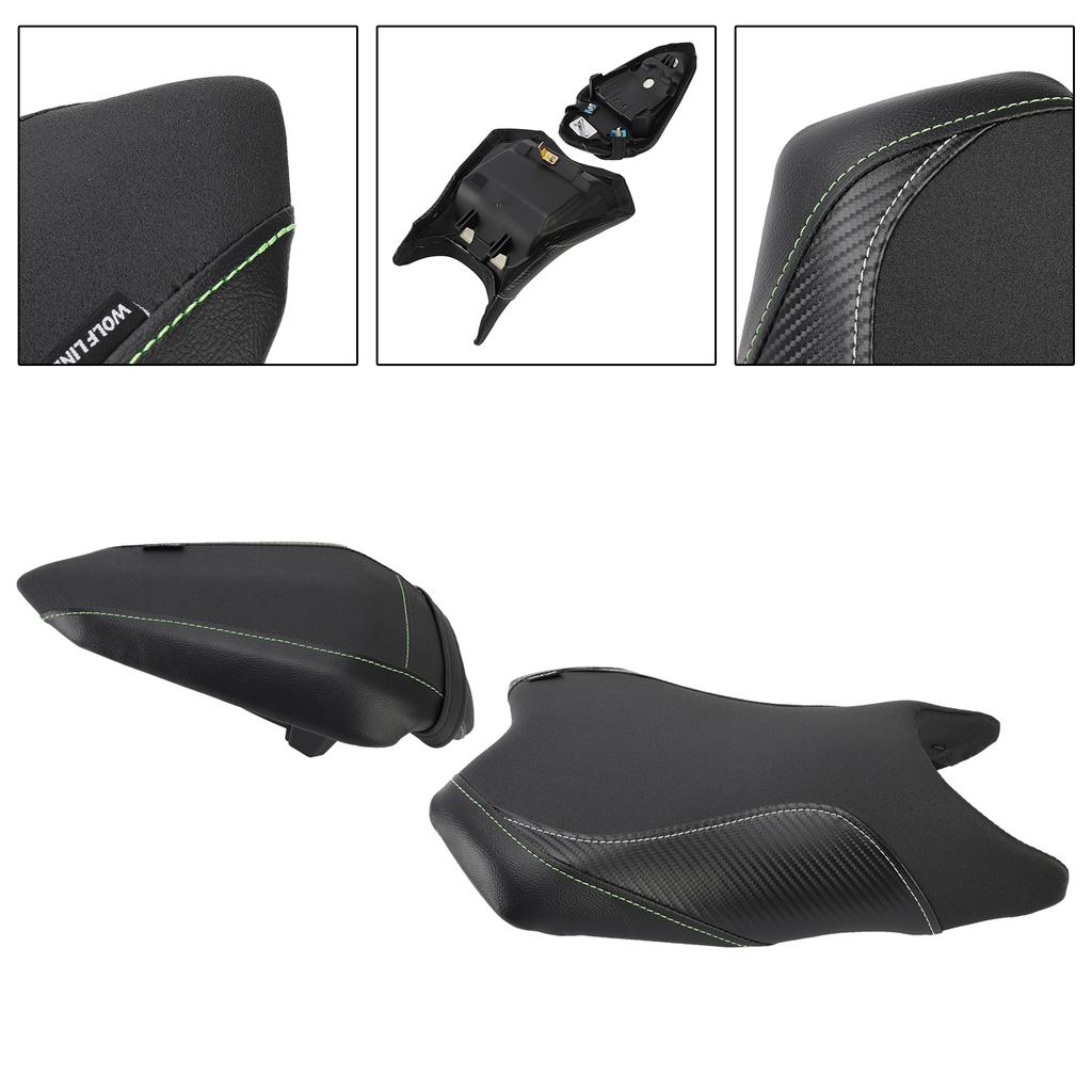 Front&Rear Raider Passenger Cushion Kit Black1 For Kawasaki Ninja 500 Z500 24-25