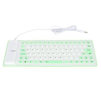 Clavier en silicone, conception entièrement scellée, léger, portable, silencieux, doux et confortable, filaire USB