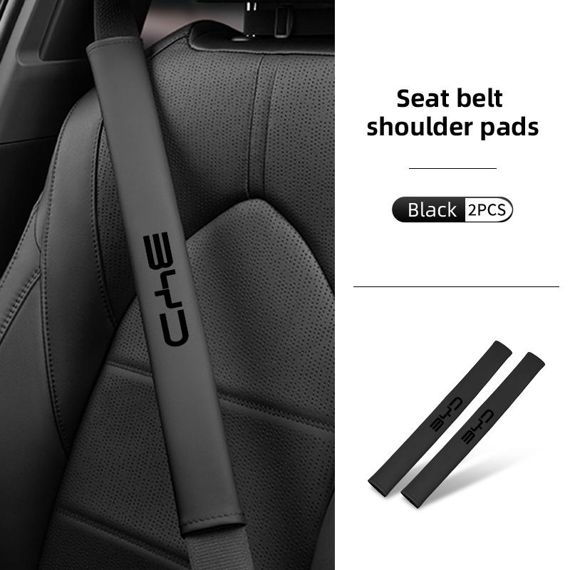 Car Seat Belt Shoulder Pad Extended Leather Seat Belt Protector For BYD M6 G3 G5 T3 F3 F0 S6 S7 E5 E6 Tang Song Qing Yuan