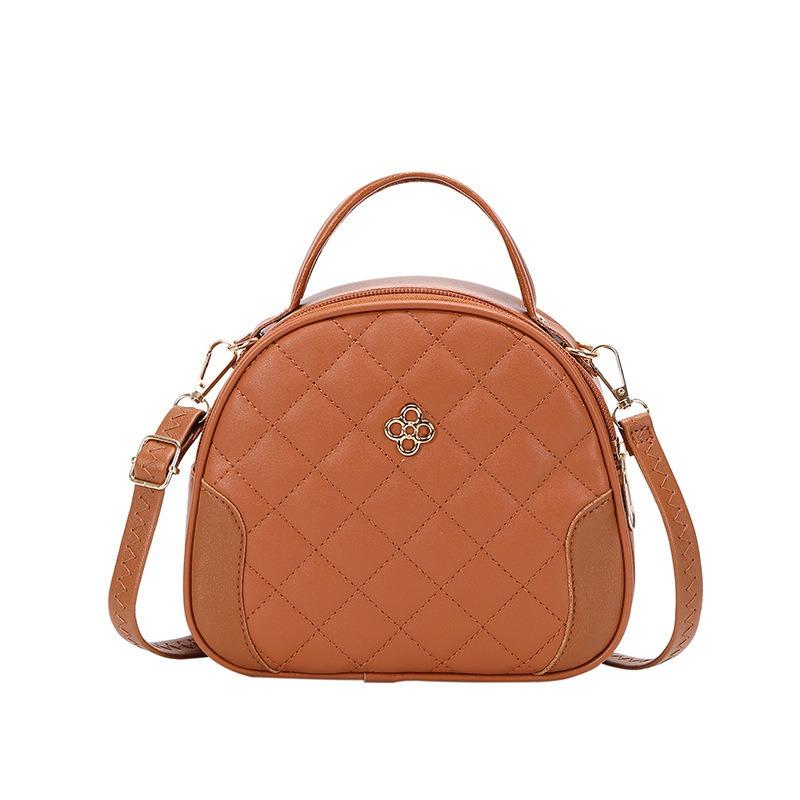 A women's rhombus portable shell bag autumn and winter personalized color scheme single shoulder oblique span change bag