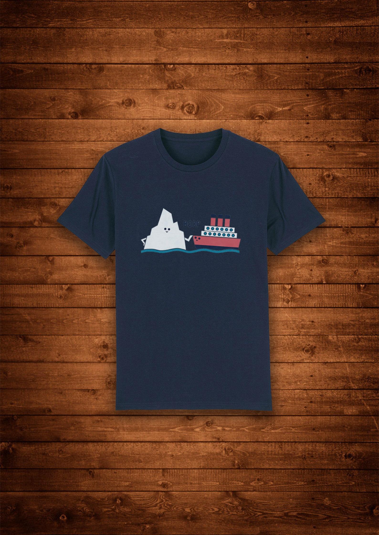Funny Ship Iceberg Boop Organic Cotton T shirt 2XL