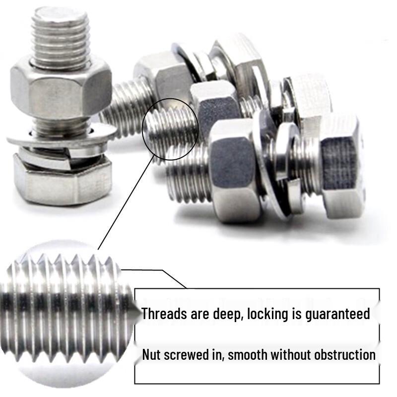 

304 Stainless Steel Hex Head Bolt & Nut Assortment Set