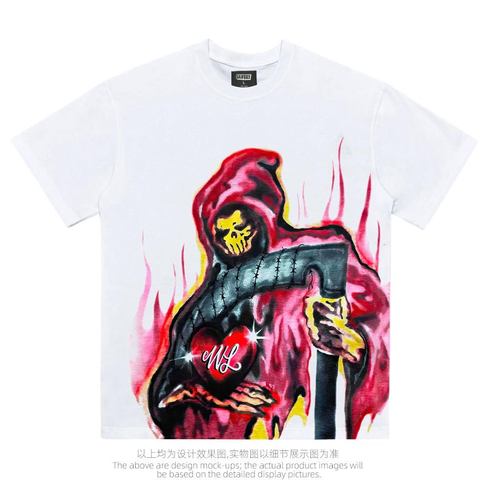 WarrLotas Yakuza Graphic T-Shirt Japanese Oni Mask Samurai Tattoo Streetwear S