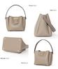 Tote Flap Genuine Taupe [REAIMER] Women's Bag, Small, Formal, Simple, Belt, Leather,