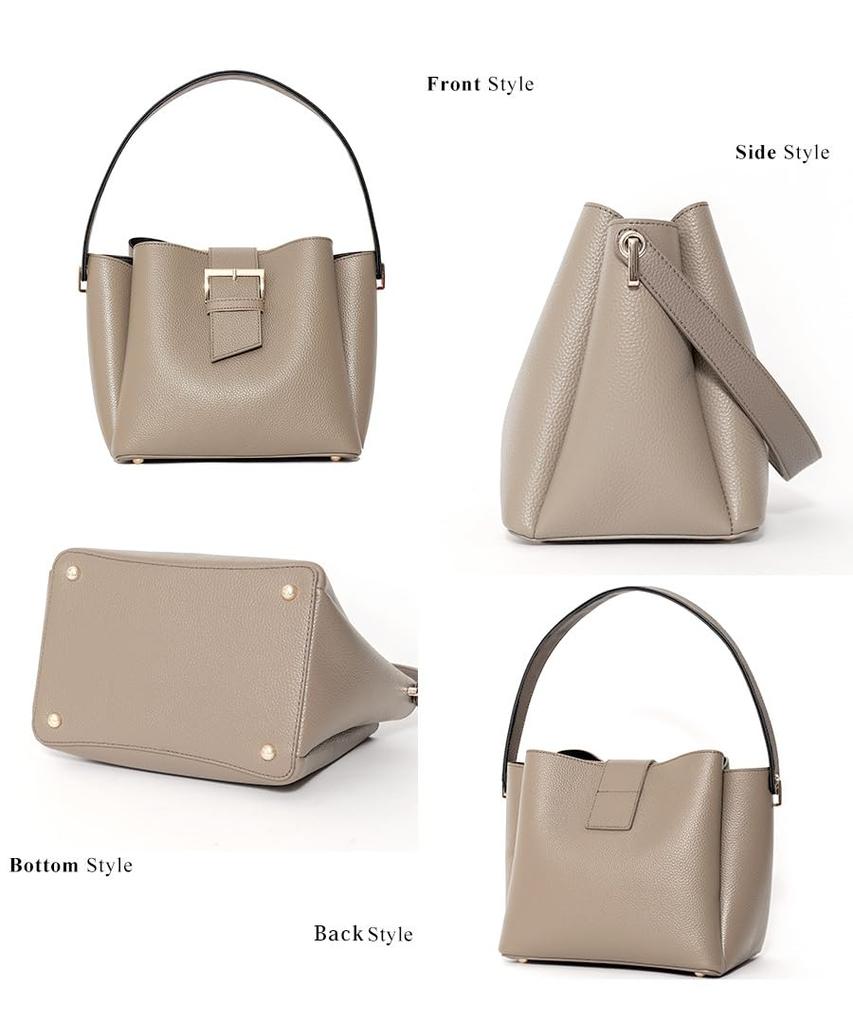 Tote Flap Genuine Taupe [REAIMER] Women's Bag, Small, Formal, Simple, Belt, Leather,