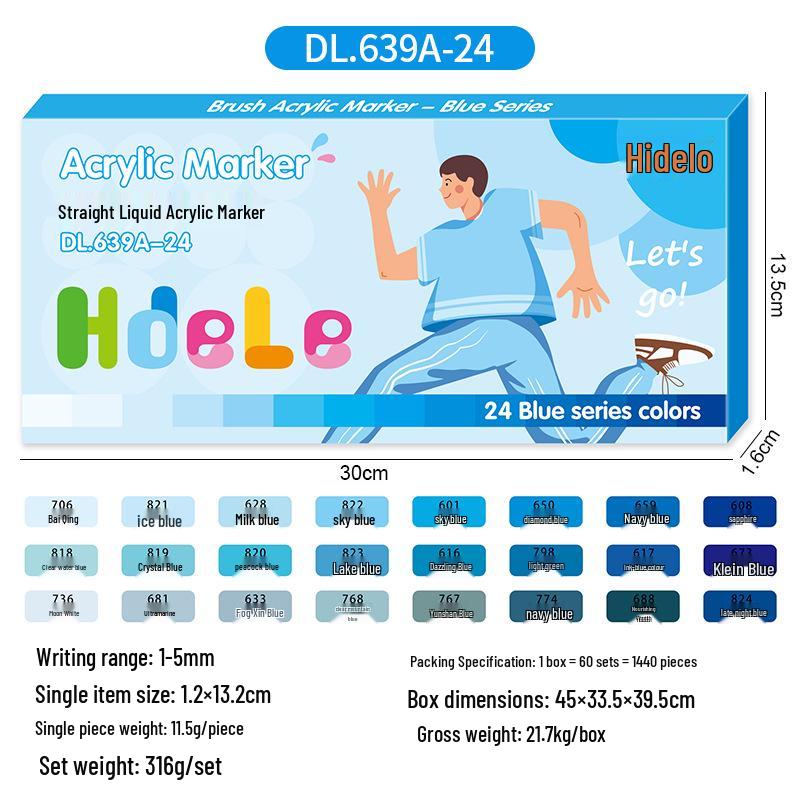 Huideluo Soft-tip Marker Set: Liquid Ink Acrylic Art and Journal Drawing Pens for Students