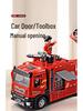 Children's Alloy Fire Truck Toy with Spray Water, Ladder, and Rescue Features