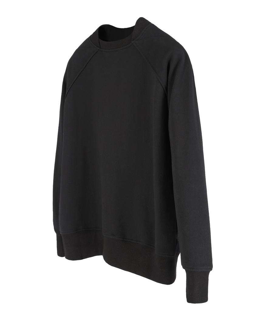 Digeunag Raglan Cross Neck Sweatshirt (Black) Pf1Ts0101