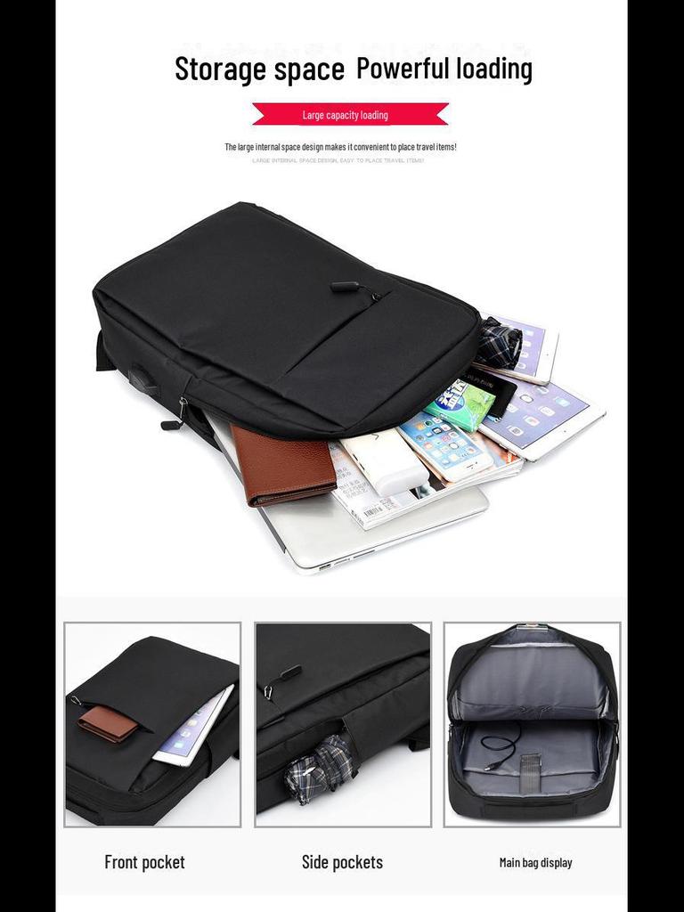 Men's USB Charging Travel Backpack - Business & Leisure Compatible