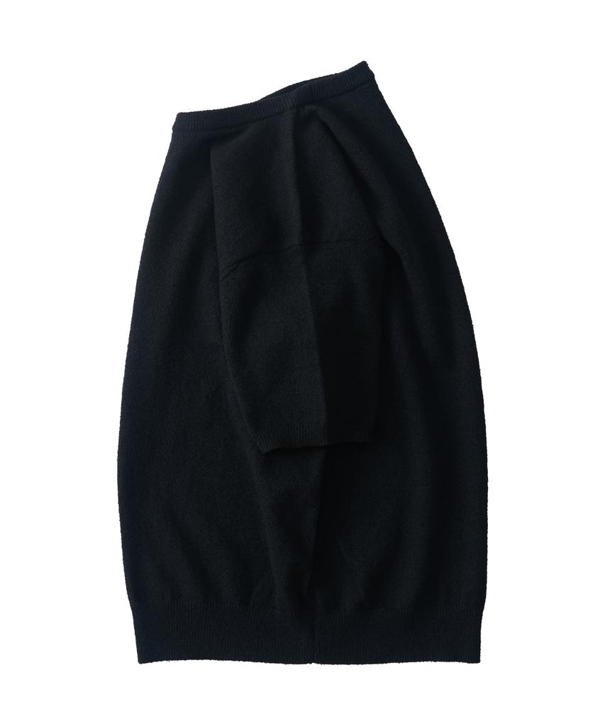 ANALOG MOOD Airy Cooling Round Short Sleeve Knit (Black)