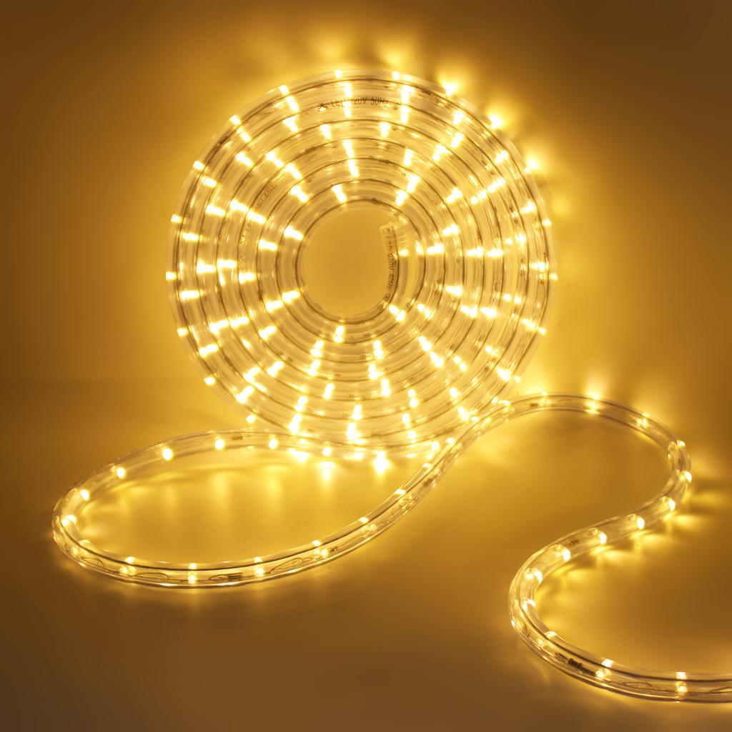 110V 220V LED Strip Light 360 Round Rainbow RGB Neon Tube Light Flexible LED Tape Rope 8 Modes Waterproof Stripe Lamp Christmas