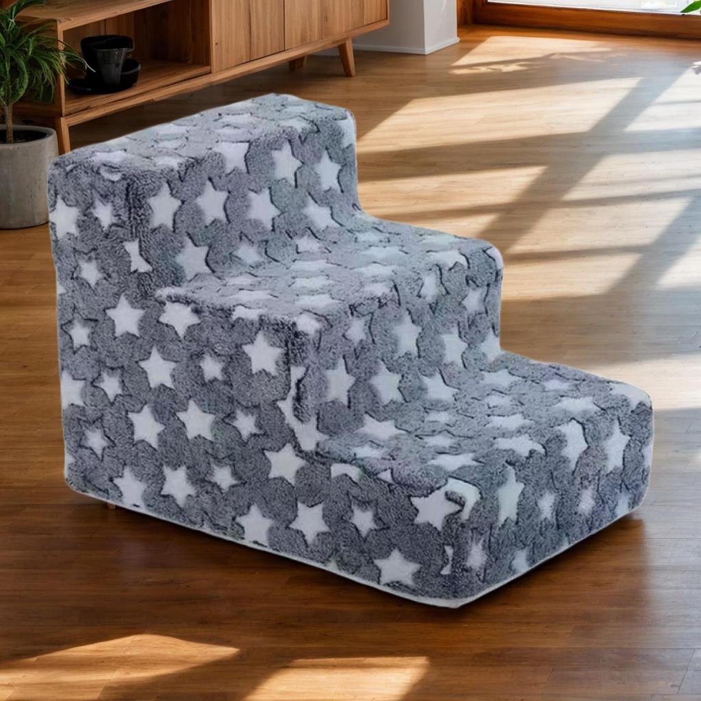 3 Pet Steps Sponge Dog Secure Stairs Ramps Non-Slip Pet Star Climbing Steps for Protect Older Dogs Pet Ramp Sofa Bed Ladder