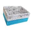 Woven Storage Basket Rural Fabric Wving   Desktop Storage Basket for Organizing Shelves Bedroom Bathroom Medium Size 22x16x10cm