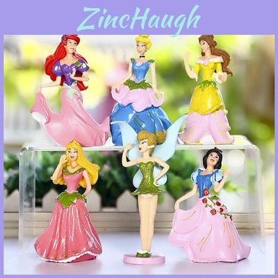 Premium Quality 6pcs Disney Princess Figurines Including Aurora And Belle