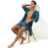 Unisex Lightweight Long-Sleeve Tie-Up Bathrobe - Solid Color Plus Size for Men & Women.