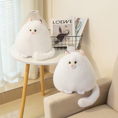 Non-Toxic White Persian Cat Soft Stuffed Plush Toys Cute Animal Cat Plushies Doll Sofa Pillow Hugging Cushion Kids Gifts Pet Kitten