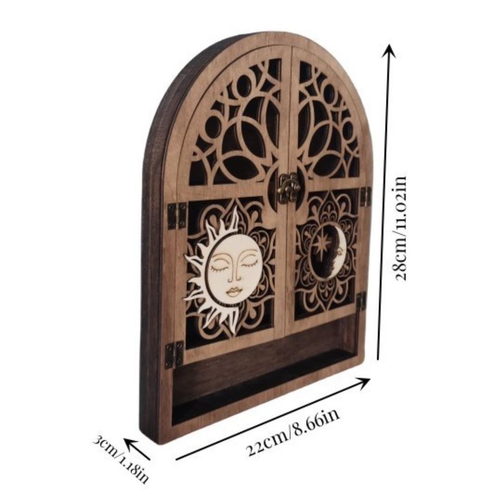 Wall Hanging Wall Crystal Display Shelf Small Wooden Wall Shelf Crystal Display Cabinet