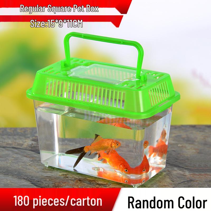 Clear Plastic Mini Fish Tank & Turtle Box - Desktop Breeding Box