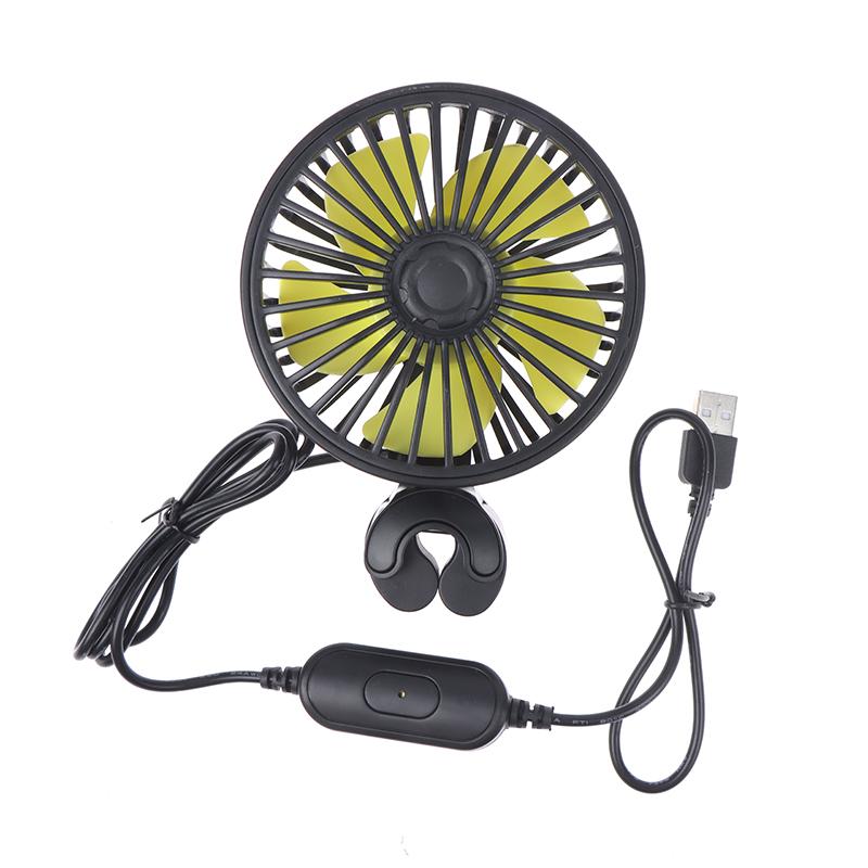 Ventilator USB cu 3 viteze pentru tetiera scaunului din spate al mașinii, ventilator de răcire cu aer pentru SUV, camion, auto