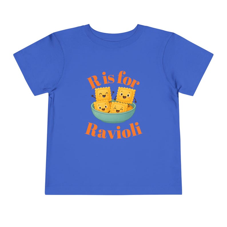 R is for Ravioli Toddler Tee; Alphabet Food Kids Shirt