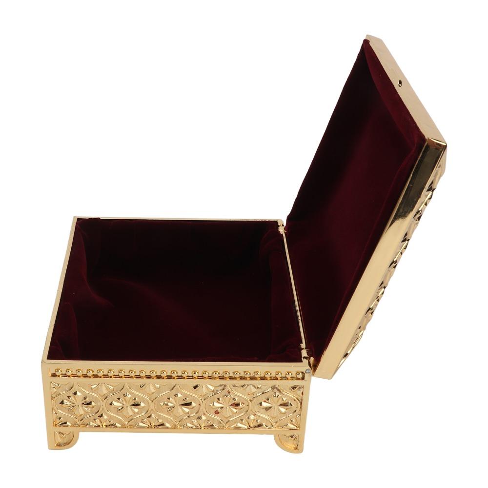 Gold Jewelry Storage Box Zinc Alloy Decorative Box Jewelry Boxes Trinket Box Jewelry Storage