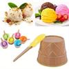 1/4pcs Ice Cream Bowls with Spoons DIY Ice Cream Bowl Dessert Sundae Dishes Set for Birthday Holiday Party Ice Cream Gift Decor