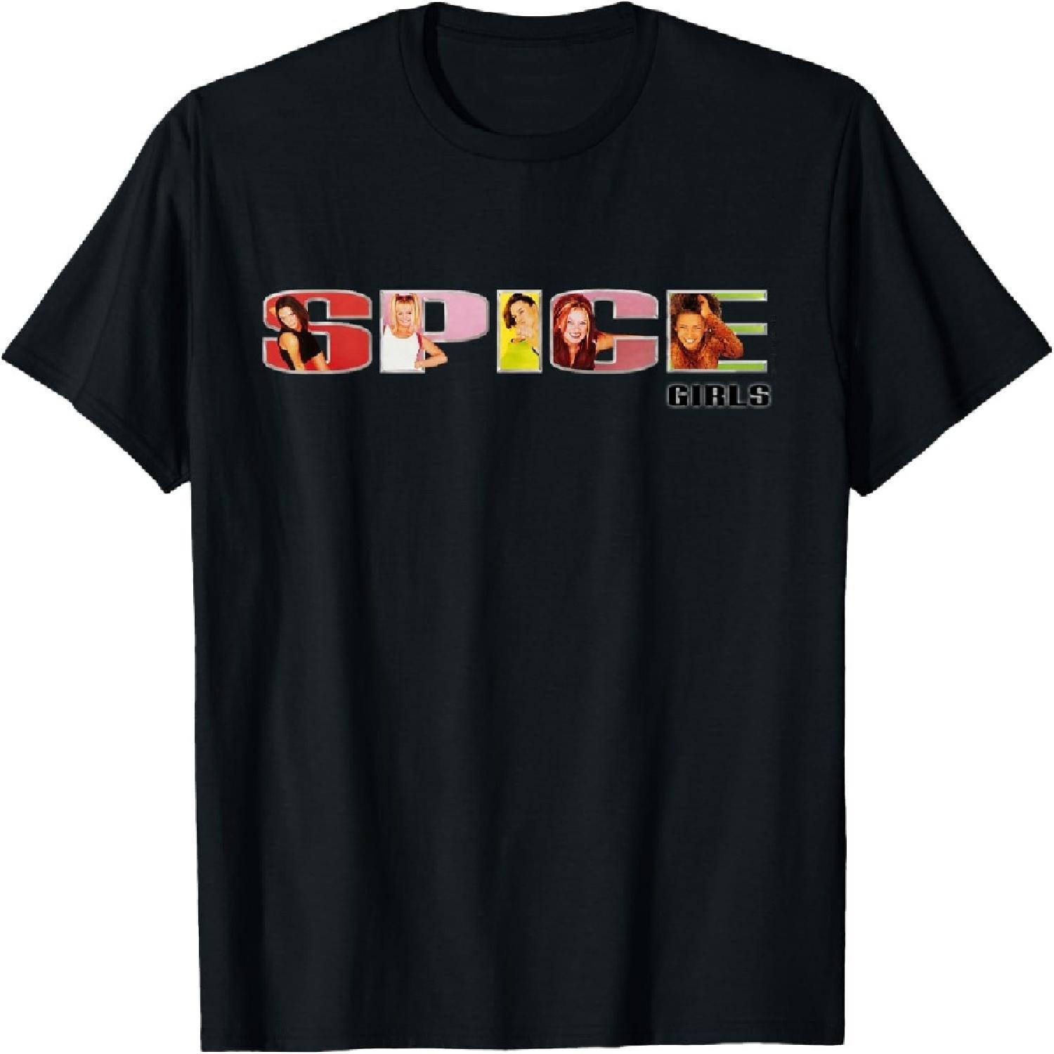 Spice Girls Official Logo T-Shirt_ Classic Fit, Crew Neck, Short Sleeve, Black S разноцветный