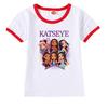 9197 Kids Girls Katseye Print Short Sleeves Cotton T-Shirt