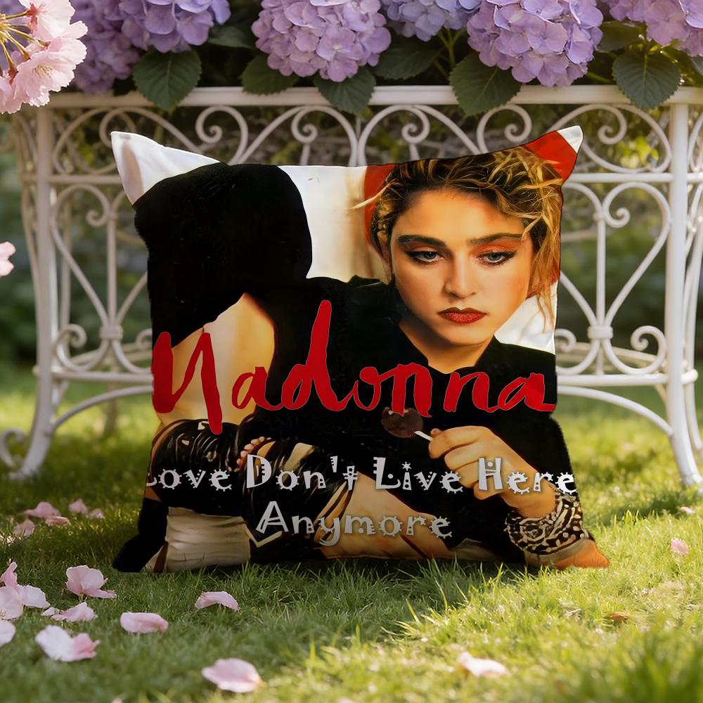 M-Madonna-A Cushion Cover Home & Car Dual-Scene Pillow Cover: Reversible for Premium Comfort