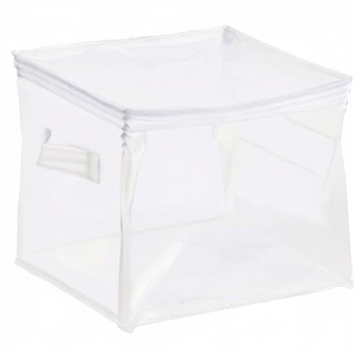 Amazon Basics Clear Zippered Storage Boxes, Set of 3