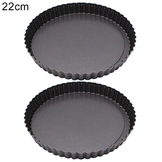 2 Stück Kuchenform mit rundem Boden, antihaftbeschichtet, abnehmbar, lose Backform, Backform