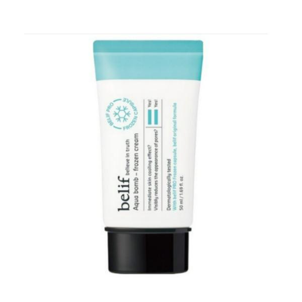 Belif Aqua Bomb Frozen Cream 50ml | Cooling Capsule Gel Cream | Instant Cooling & Depuffing Moisturizer