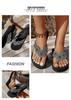 Tongs Compensées Strass Grande Taille: Sandales de Plage d'Été à Semelle Épaisse pour Femmes
