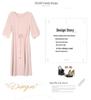 Elegant Plus Size V-Neck Mulberry Silk Dress - Age-Reducing & Slimming
