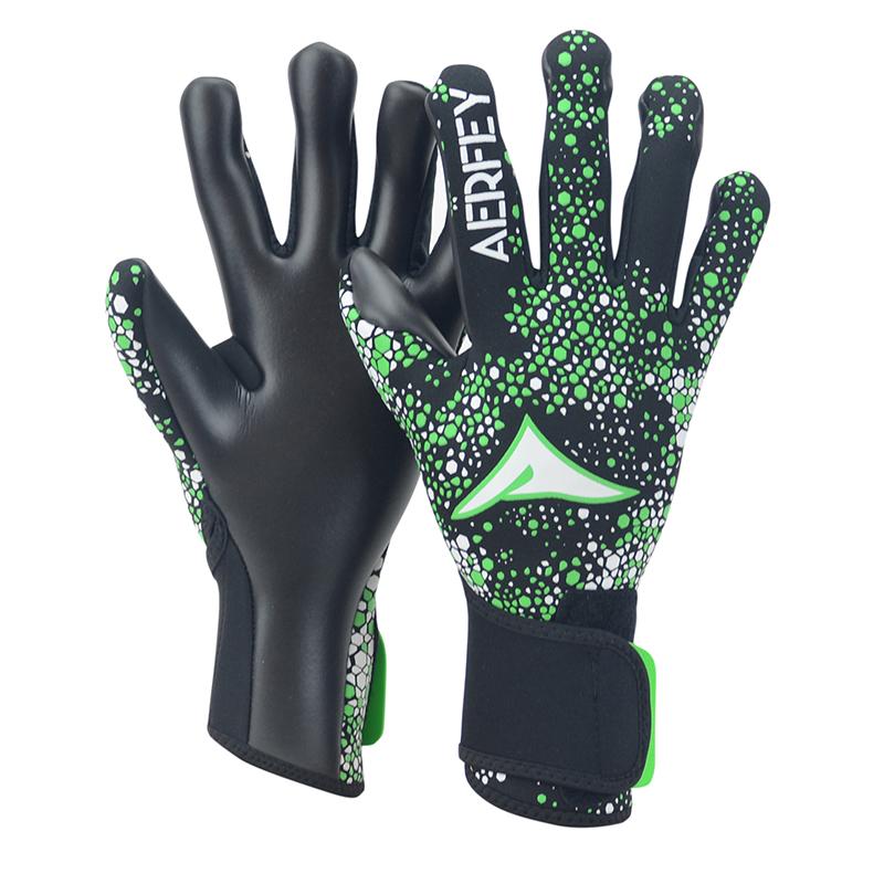 

AERFEY вратарские перчатки с сильным захватом, футбольные вратарские перчатки, размер 8/9/10, утолщенные латексные футбольные перчатки, для взрослых и молодежи size 8 зелёный