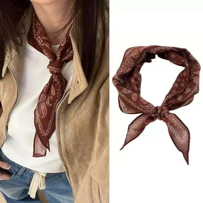 Summer Fashion Chiffon Polka Dot Scarf Ladies Head Neck Square Scarf Shawls Female Hair Ties Bands Neckerchief Shawls