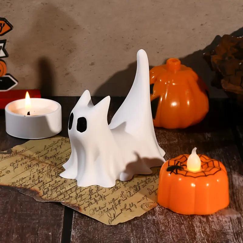 Halloweenowy Duch Kot Figurka Forma Silikonowa DIY Świeca Aromaterapia Gips Żywica Formy Nawiedzony Wystrój Dekoracje Halloween