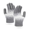 Men's And Women's Knitted Yarn Five Finger Warm Gloves With Thick Velvet Gloves