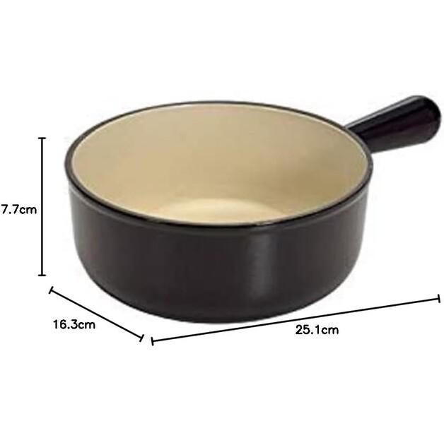 Fondue Pot Classic Caquelon Le Creuset Black Matte 18 Cm (20007180002460)