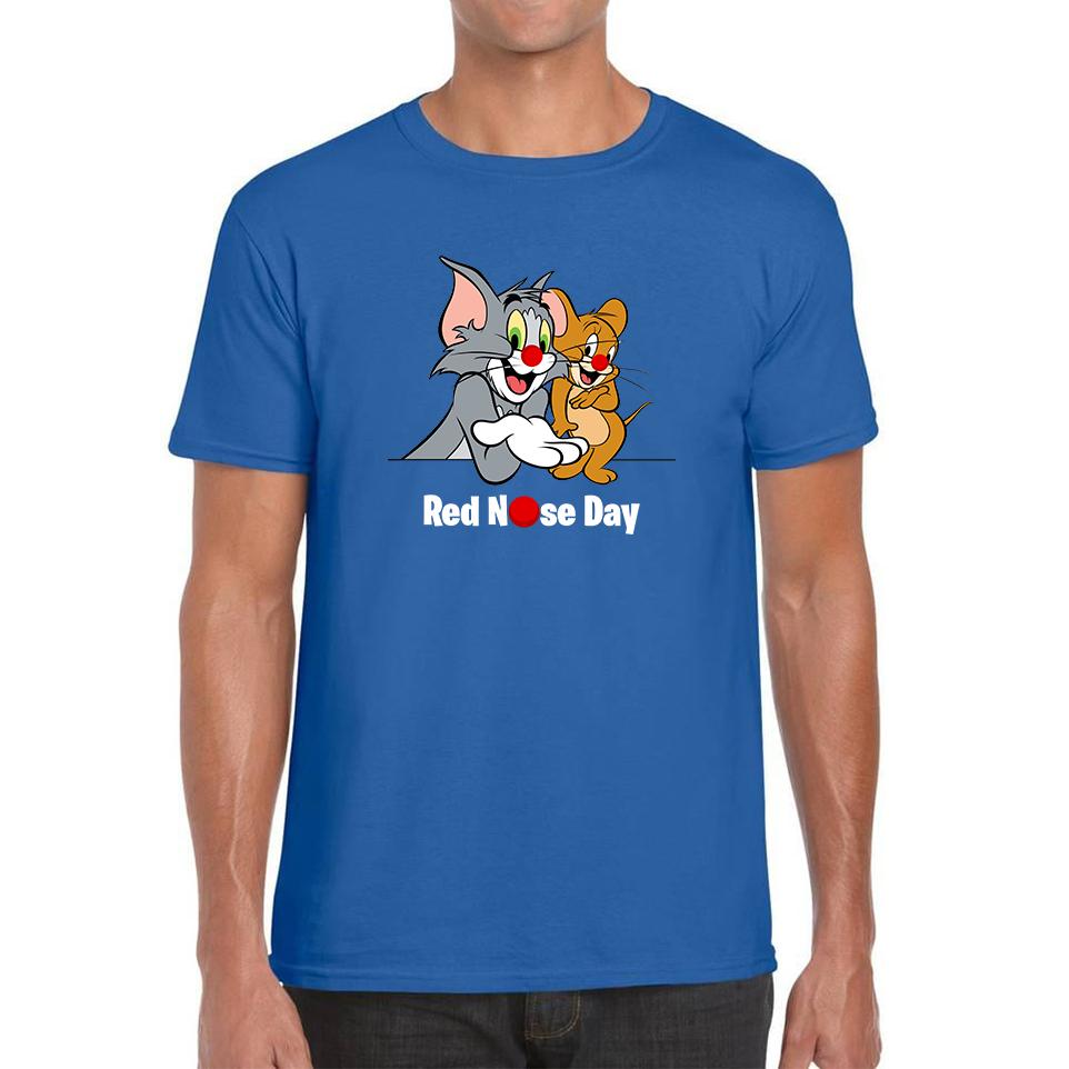 Tom And Jerry Red Nose Day UnisexMens T Shirt Womens Tops Tees M