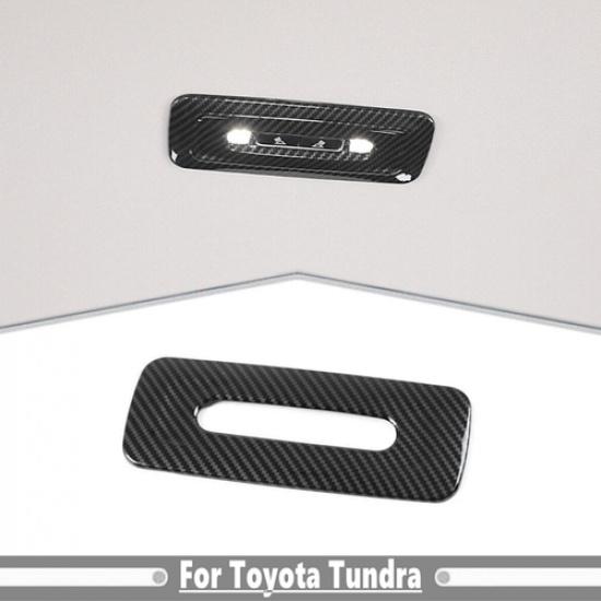 For Toyota Tundra -2025 ABS Carbon Fiber Roof Rear Reading Light Cover Trim