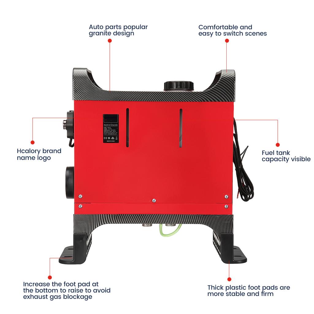 All In One Diesel Air Car Heater Host 5-8KW Adjustable 12V LCD English Remote Control Integrated Parking Heater Machine