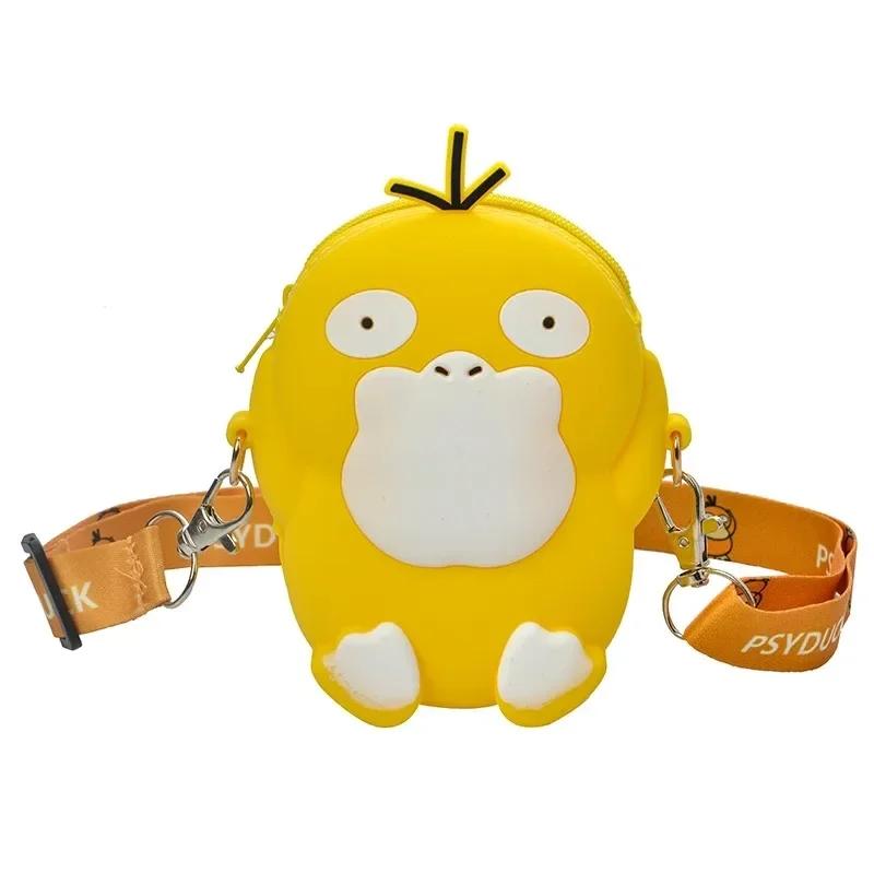 Anime Pikachu Lovely Fashion Bag Princess Small Storage Silicone Purse Messenger Cartoon Figures Model Toys Kids Gift