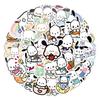 60pcs Suitcase Stickers Waterproof Stickers Scooter Computer Tablet Cartoon Decoration