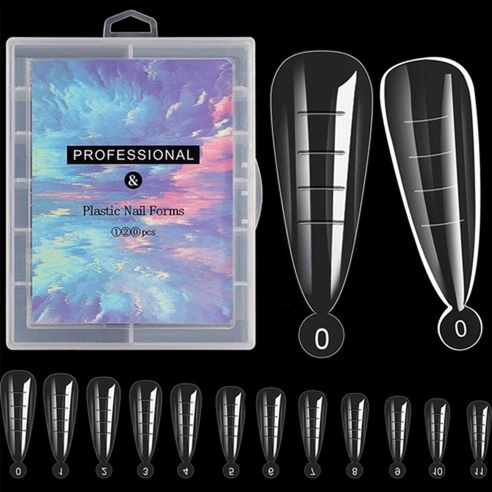 

Dual Nail Extension Form Tip 120pcs Set H Type Clear 120pcs