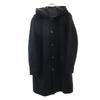 Made In France Hooded Wool Coat S Black Men's Used