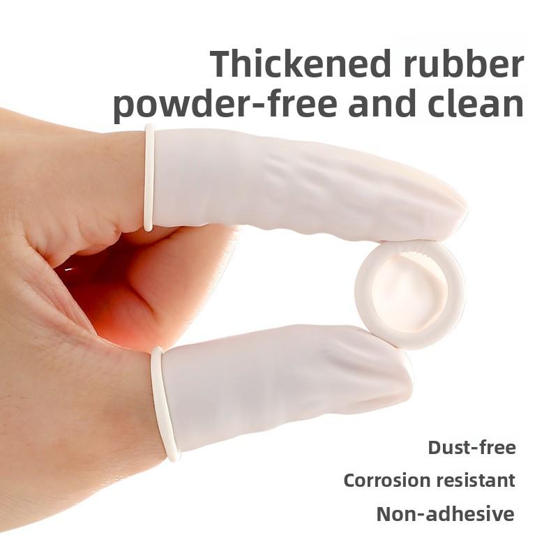 Mehrzweck flexible verdickte Gummi-Fingerlinge, Tattoo-Entferner, wasserdichte und rutschfeste Einweg-Fingerkuppenabdeckungen