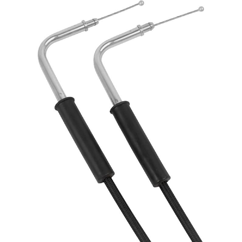 35.4" 39" 43" 47" 51" 55" 59" Stainless Steel Throttle Cable Wire Kit Idle Cable Compatible With Harley Dyna Softail XL 883 1200 Fat Boy Heritage