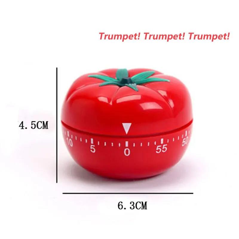 Rote Tomatenform Küchenwecker Mechanische Countdown-Uhr Niedliches Koch-Gadget Langlebiger Erinnerungsalarm für Pomodoro-TimingTachometer 3