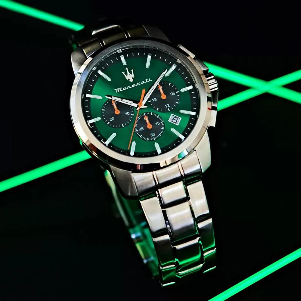 Maserati Successo Green Stainless Steel Gents Quartz Chronograph with Date R8873621043